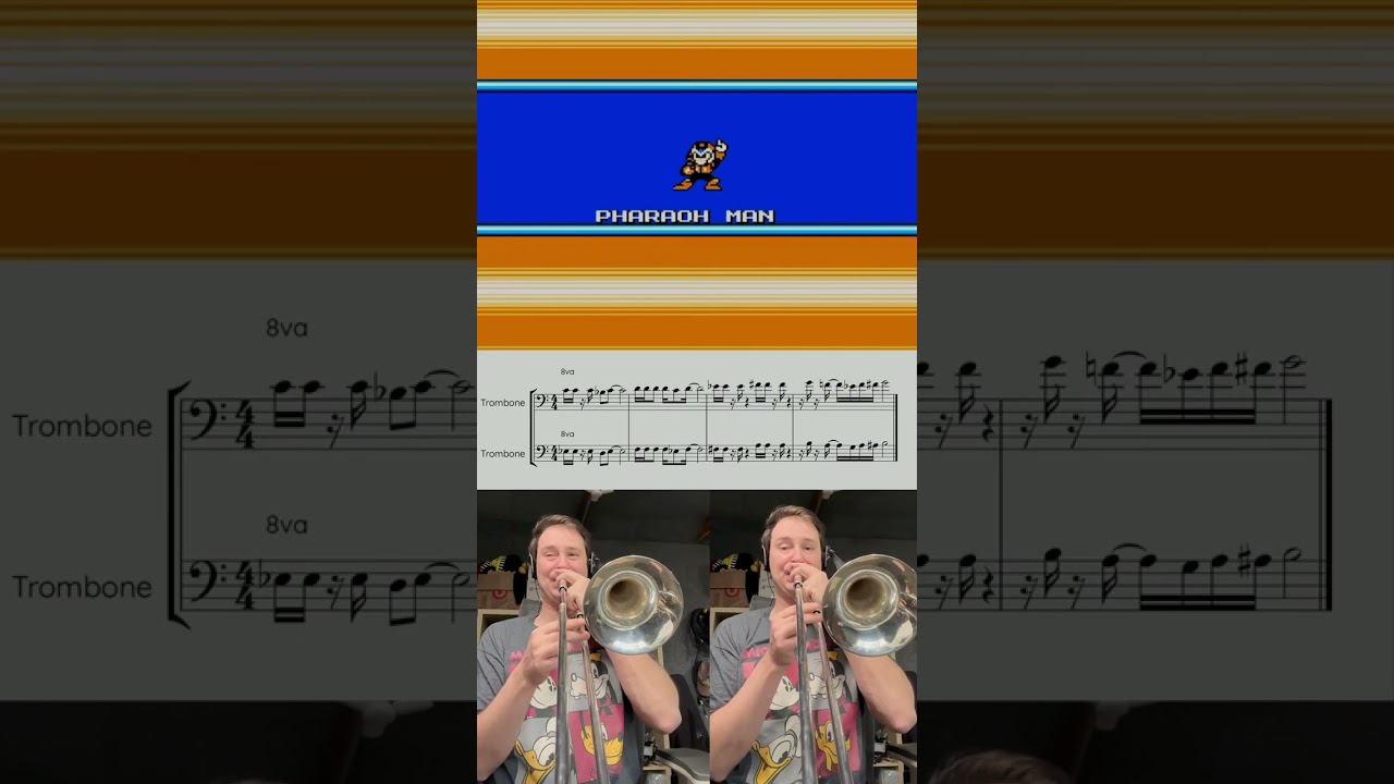 Mega Man 4 Boss Select - Two Trombones (more high notes) Enjoy!