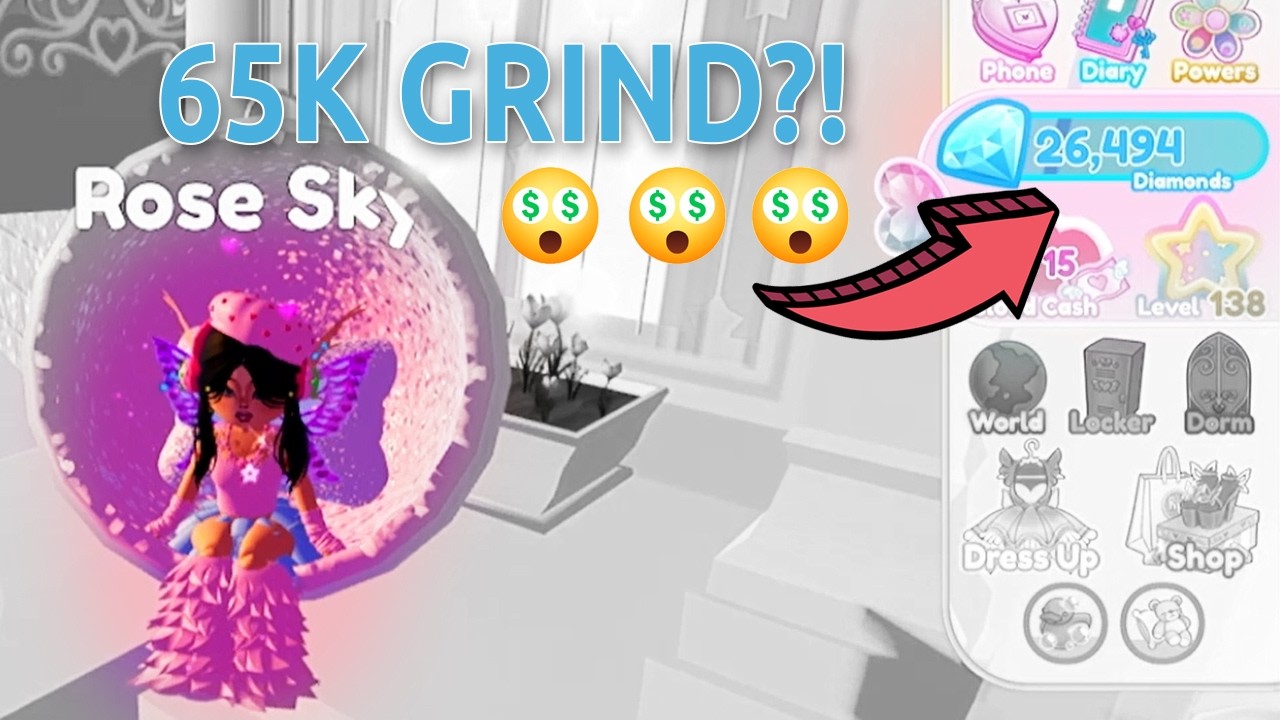 Farming 65K Diamonds for the Starlight Set 💎✨ | Royale High Roblox (Part 1)