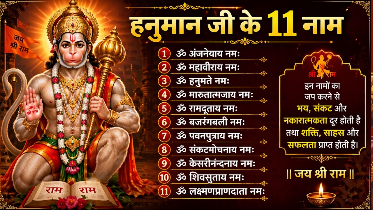 Hamunaan Ji ke 108 Naam | Shri Hanuman Ashtottarshatnaam | Hanuman Namawali | Tuesday Bhajan#hanuman