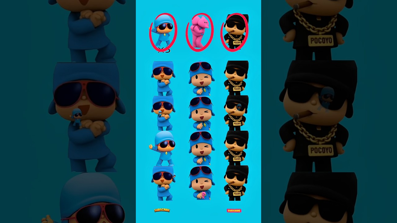 Find The Odd Pocoyo Dance Muevelou 192 #muevelo #pocoyo #dance #shorts