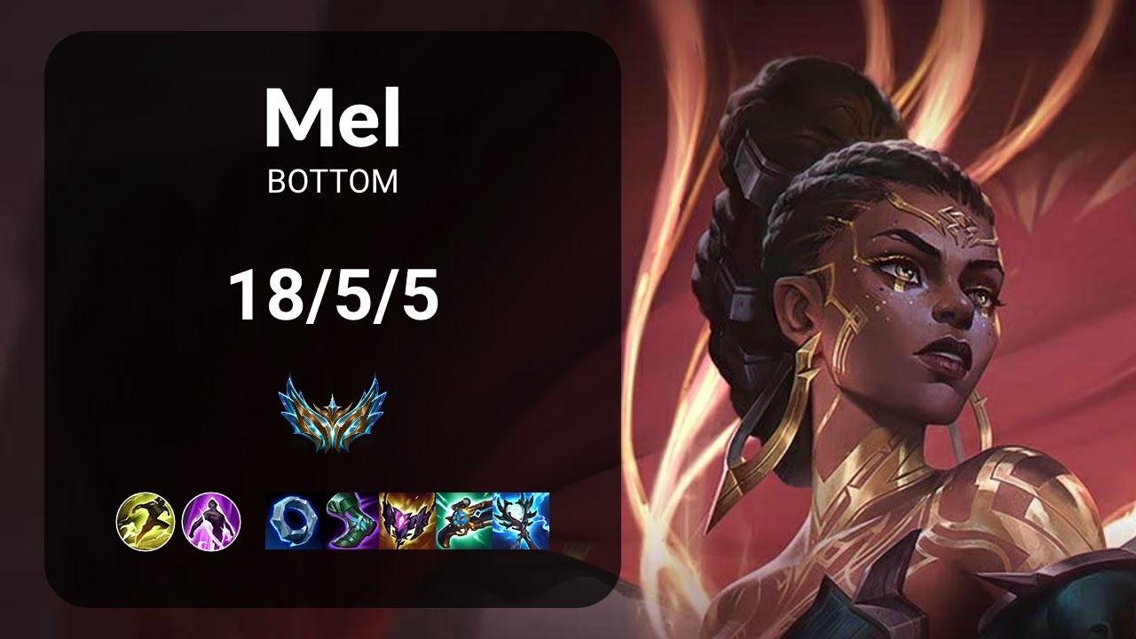 Mel vs Aphelios BOTTOM - KR CHALLENGER Patch 15.12