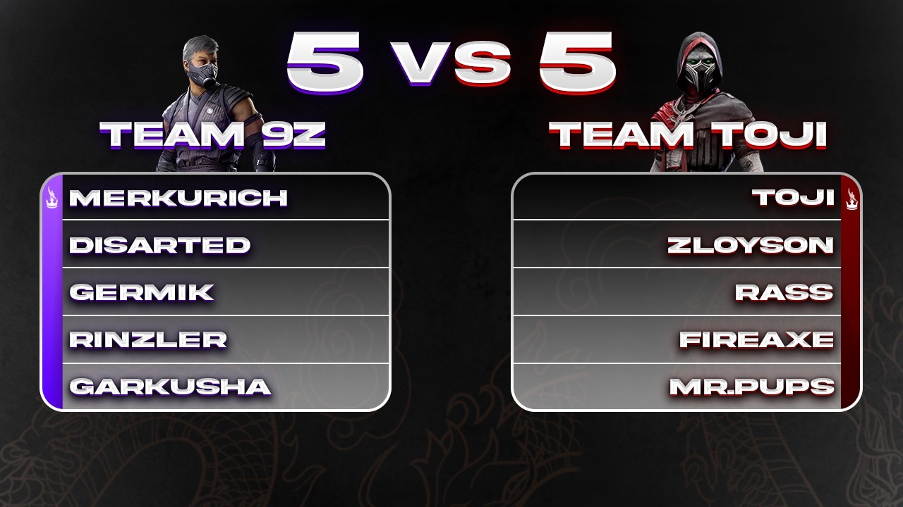 🔥TEAM 9Z VS TEAM TOJI | MORTAL KOMBAT 1 | БИТВА 5 НА 5