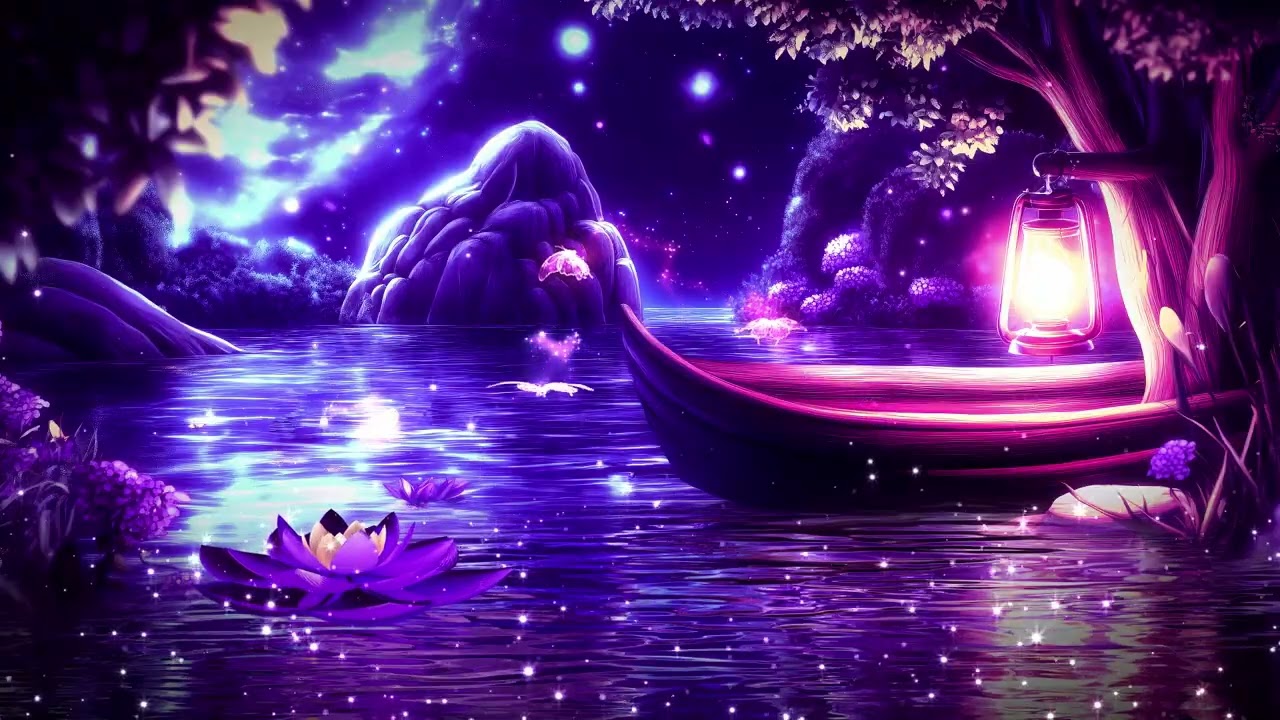 Peaceful Night 💜 Soothing Sleep Music ★ Drift Into The Realm Of Dreams