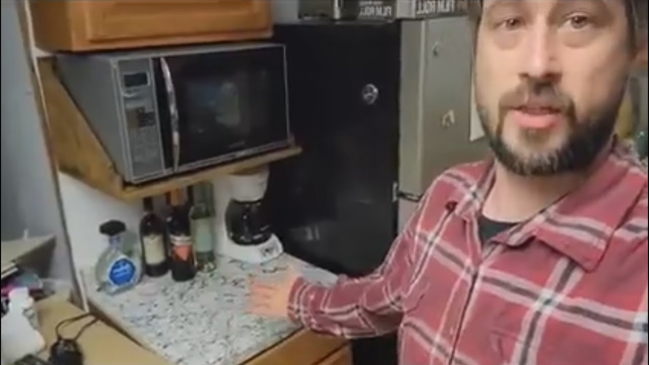 How to build a shelf for your microwave; homesteading and space saving ideas