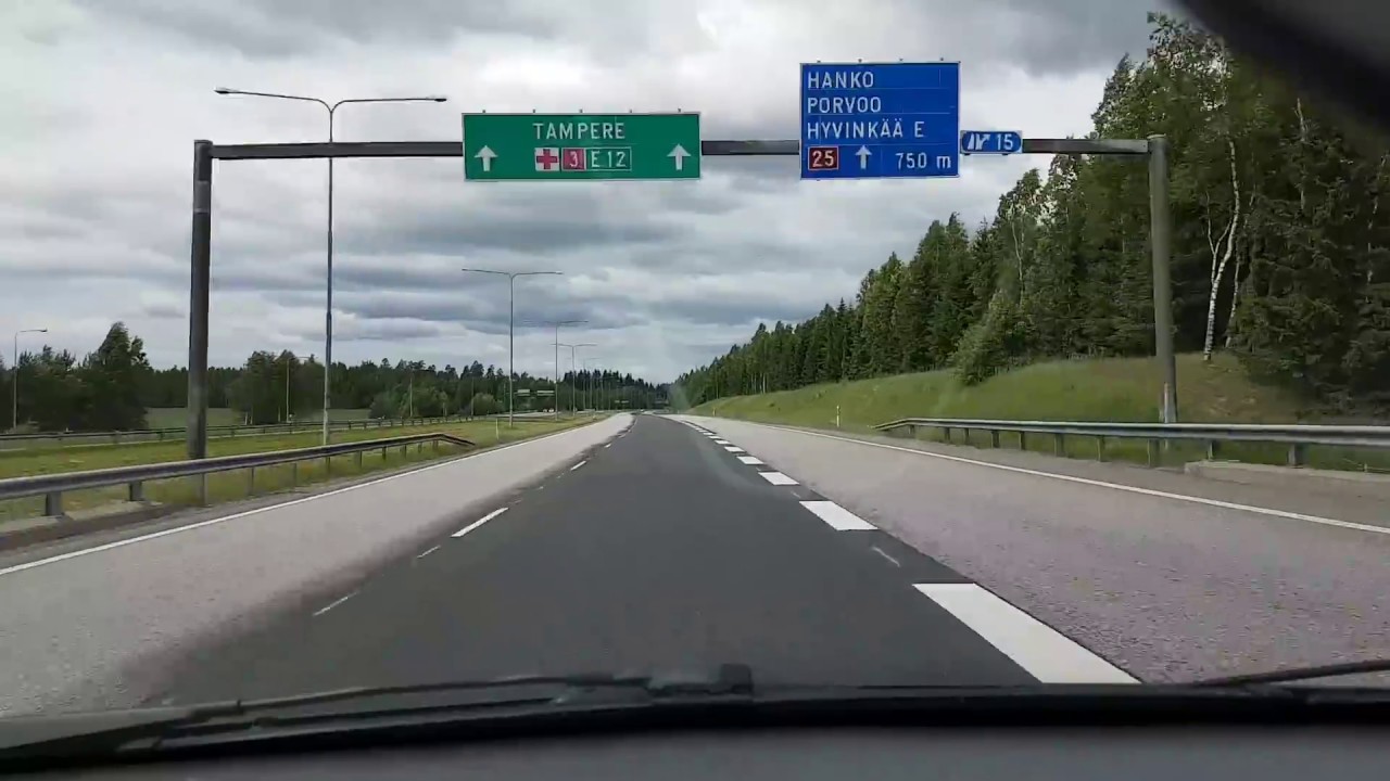 Driving in Finland: Nurmij&auml;rvi - Tampere (Valtatie 3)