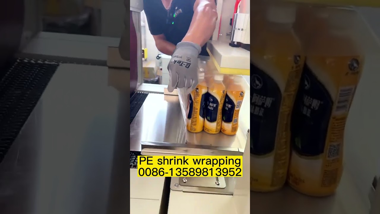 Single display of PE shrink wrapping for bottles#packaging #plasticfilm #shrinkfilm #bottle