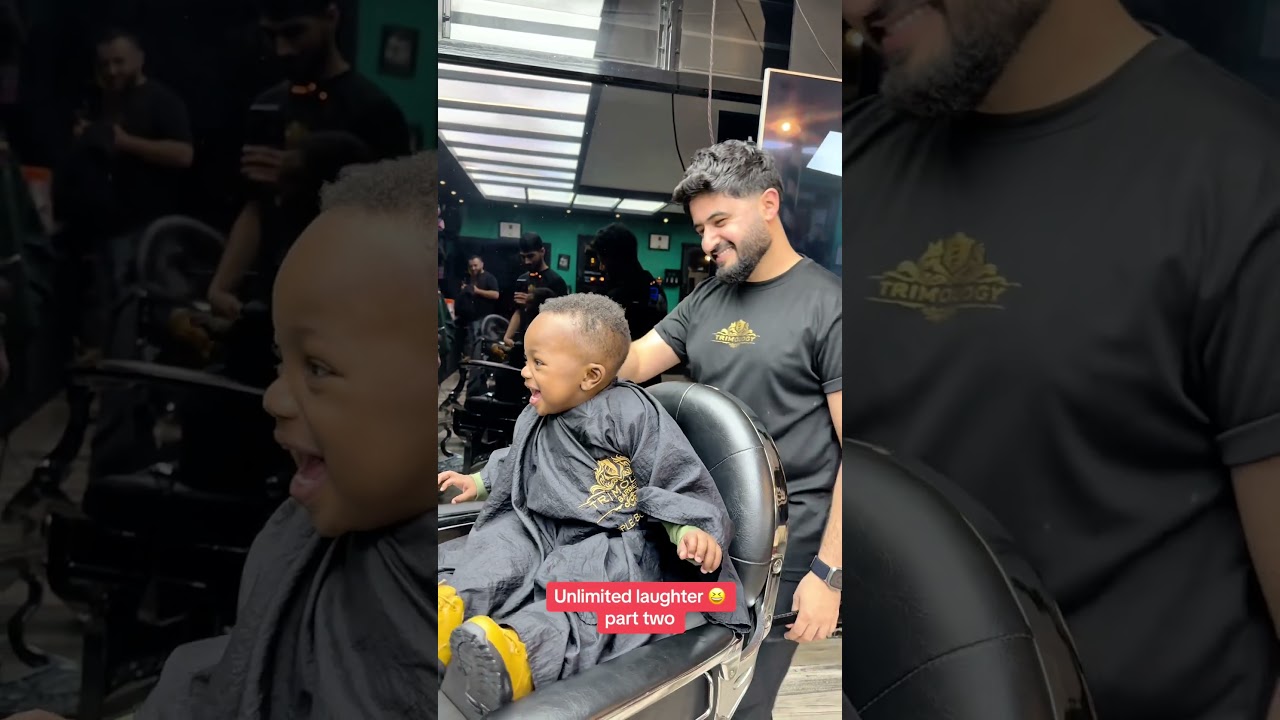Haircuts and Kid Chaos 😂✂️ #haircut #fyp #baby #kids #usa🇺🇸