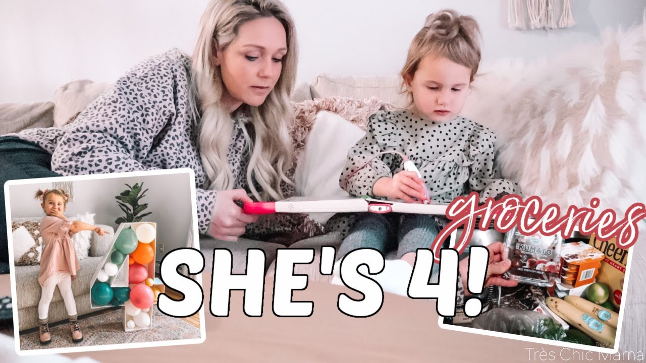 SHE'S 4! STAY AT HOME MOM VLOG| GROCERY HAUL & DAY IN THE LIFE| AD| Tres Chic Mama