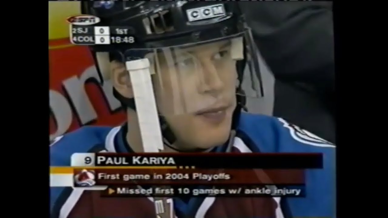 Western Conf. Semifinals Game 6 - San Jose Sharks @ Colorado Avalanche - May 4, 2004 - Paul Kariya