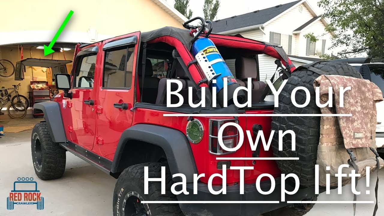 Jeep Wrangler Hard Top Removal Hoist on a Budget!