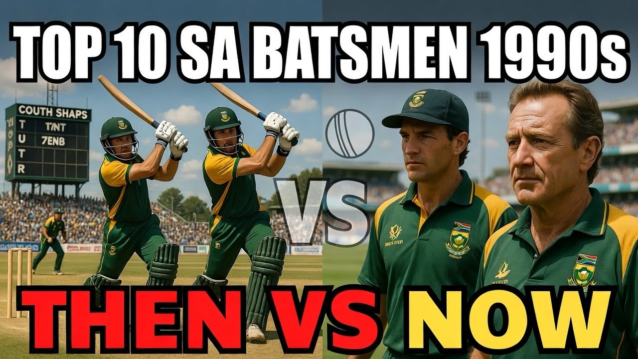 Top 10 Batsmen of South Africa cricket team in 1990s | Past2Present | Then vs Now