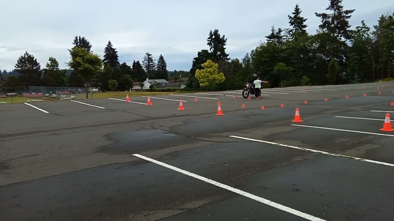 ICBC Motorcycle Skills Test On My Yamaha TW 200