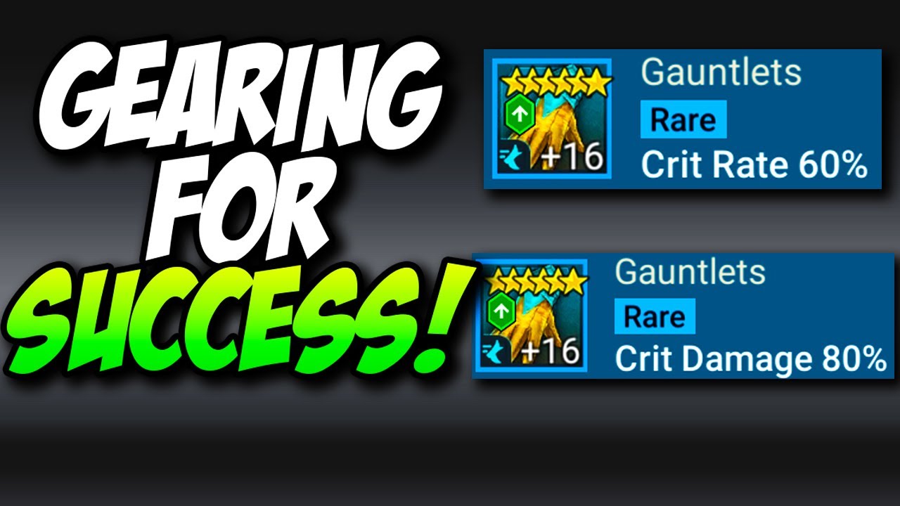 [Get 100% C. Rate!] How to Gear Champions to Get The Speed, Accuracy, Crit Rate and Damage You Need!
