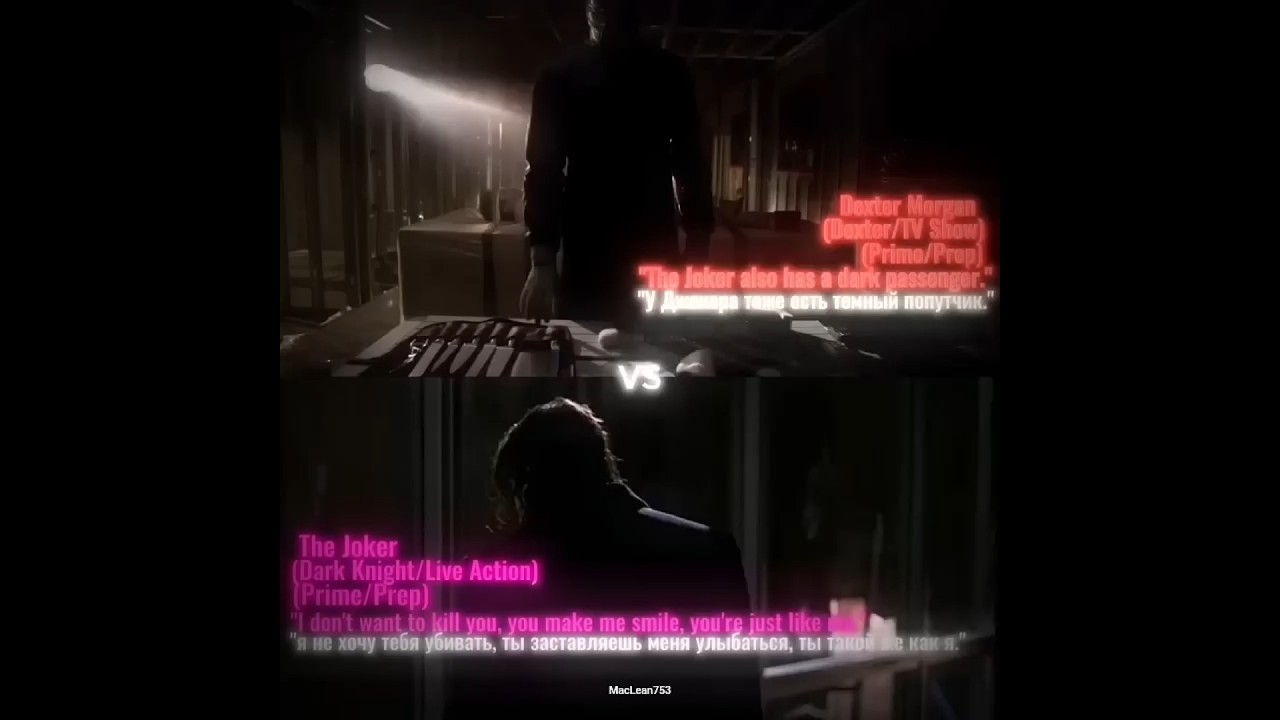 Dexter Morgan (Dexter/TW Show) vs The Joker (The Dark Knight/movie) #dextermorgan #thejoker #dexter