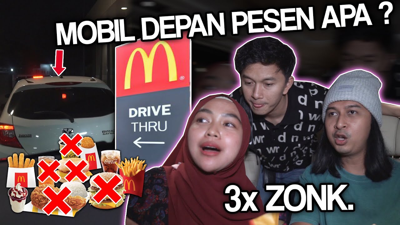 DRIVE THRU NGIKUTIN MOBIL DEPAN SAMPE DAPET CHEESE BURGER!!