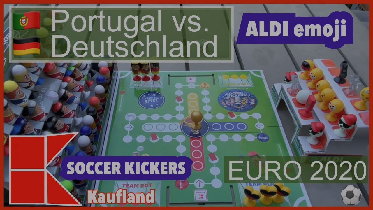 Portugal : Deutschland gespielt mit den ALDI emojis und Kaufland Soccer Kickers - Team Cup Spiel