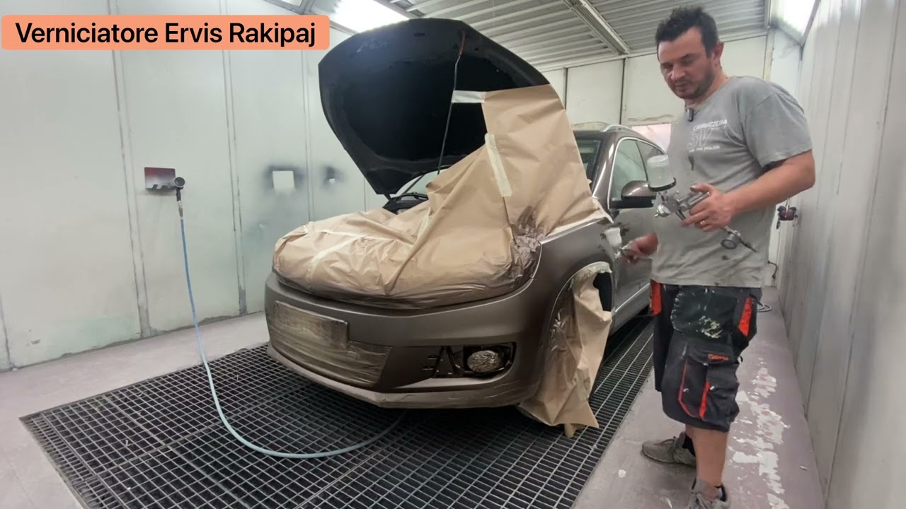 Come fatto una sfumatura !!! Verniciatura paraurti anteriore WOLKSVAGEN TIGUAN