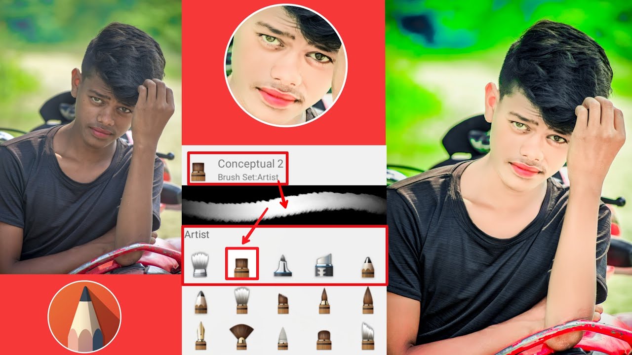 🔴 Oily Smooth skin HDR Secret tricks 🤫Face Smooth editing | Photo editing | Sketchbook editing