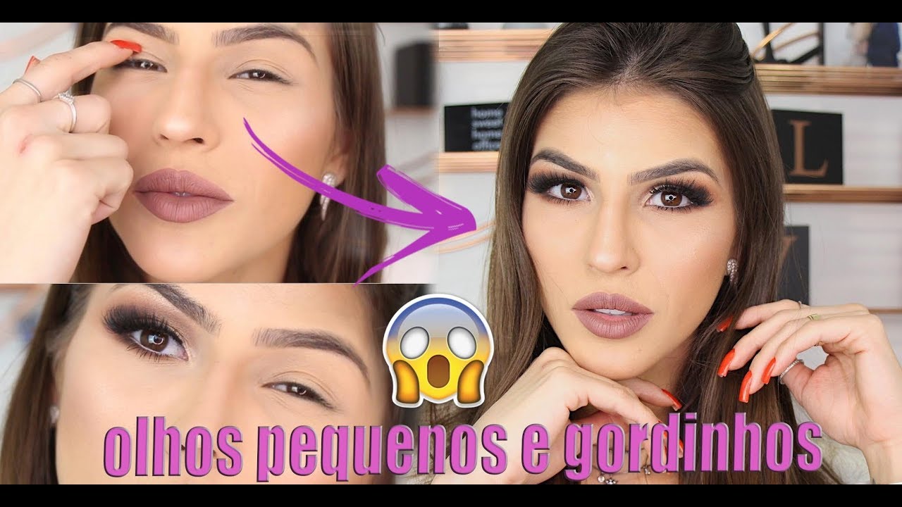 MAQUIAGEM PARA OLHOS PEQUENOS E GORDINHOS