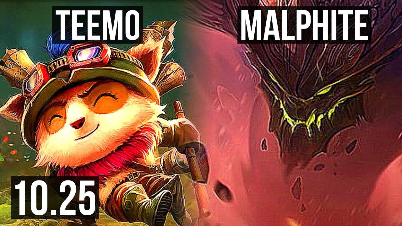 TEEMO vs MALPHITE (TOP) | 2600+ games, 2.2M mastery, 8/3/8 | EUW Diamond | v10.25