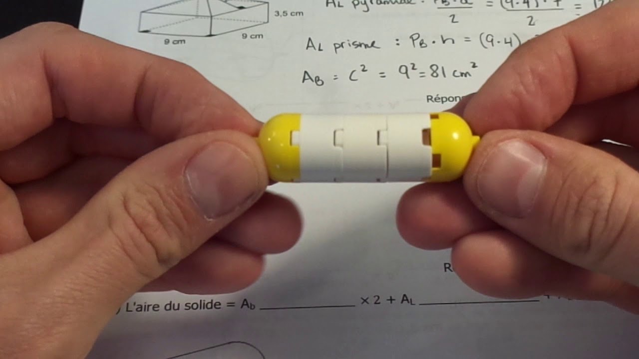 Secondaire 3 - Aire et volume - Solides décomposables - Vidéo 5