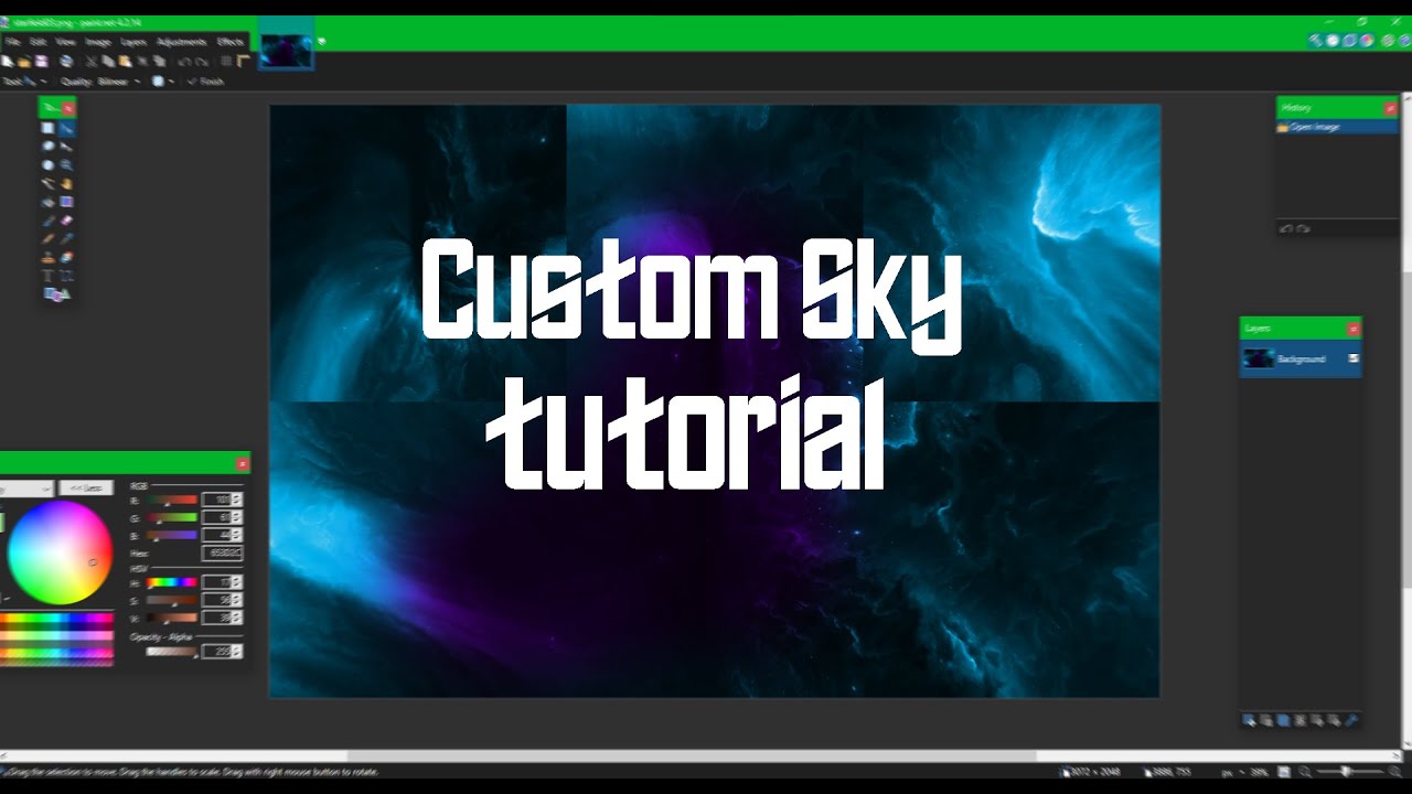 How to make a Custom Sky in Minecraft-Paint.net