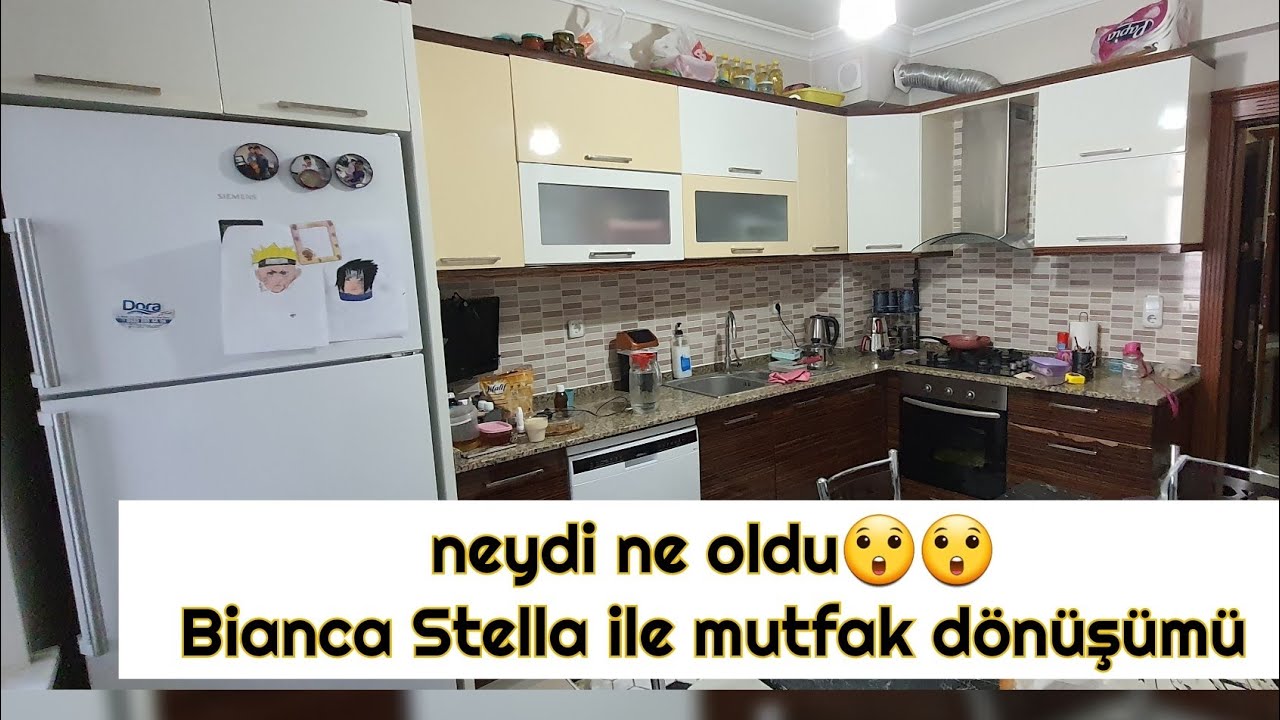 Mutfak Dolaplarımı Boyadım😍Verniğe Gerek Yok👍Sonucu Başak Burcu Eşim bile çok beğendi😅 Bianca Stella