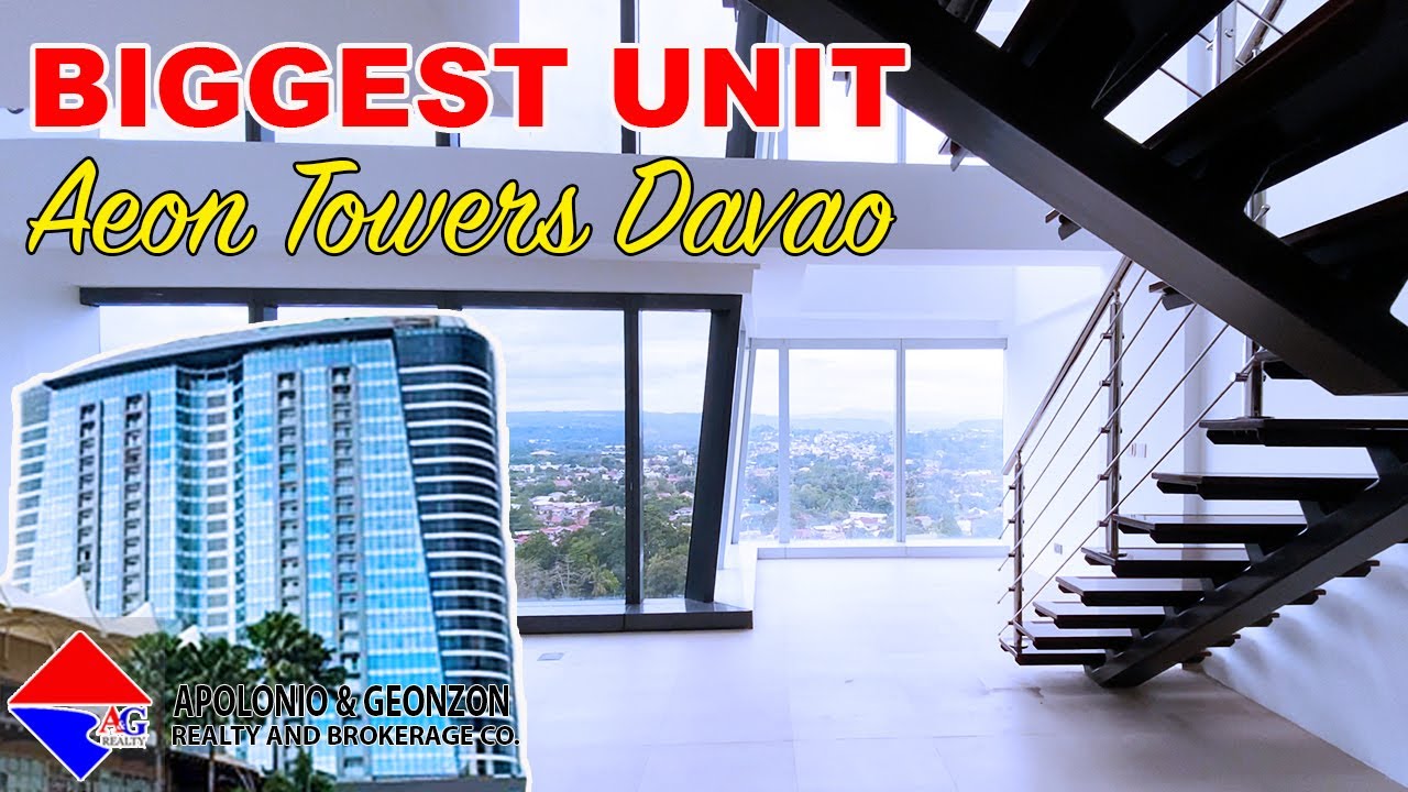 BIGGEST UNIT IN AEON TOWERS  | 1 BEDROOM LOFT 107.47 SQ.M located in J.P Laurel Avenue, Davao CIty