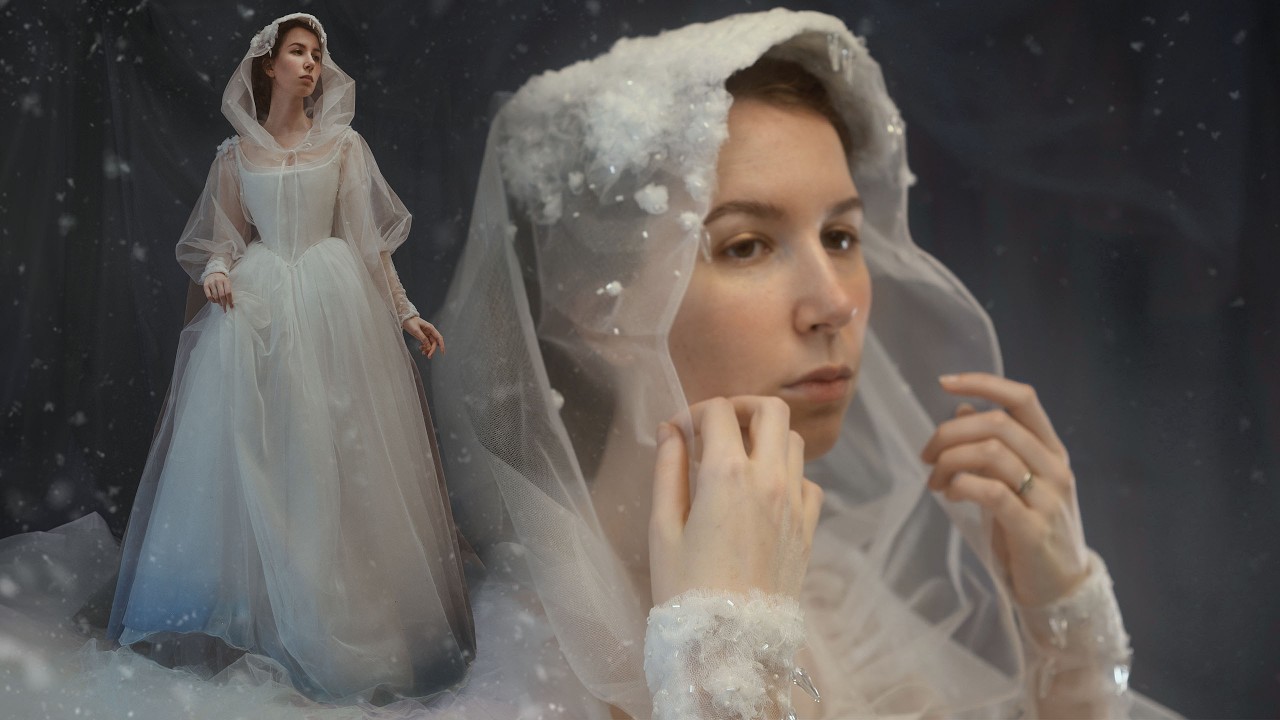 Turning Tulle into Snow! Making a Frosty Winter Cape