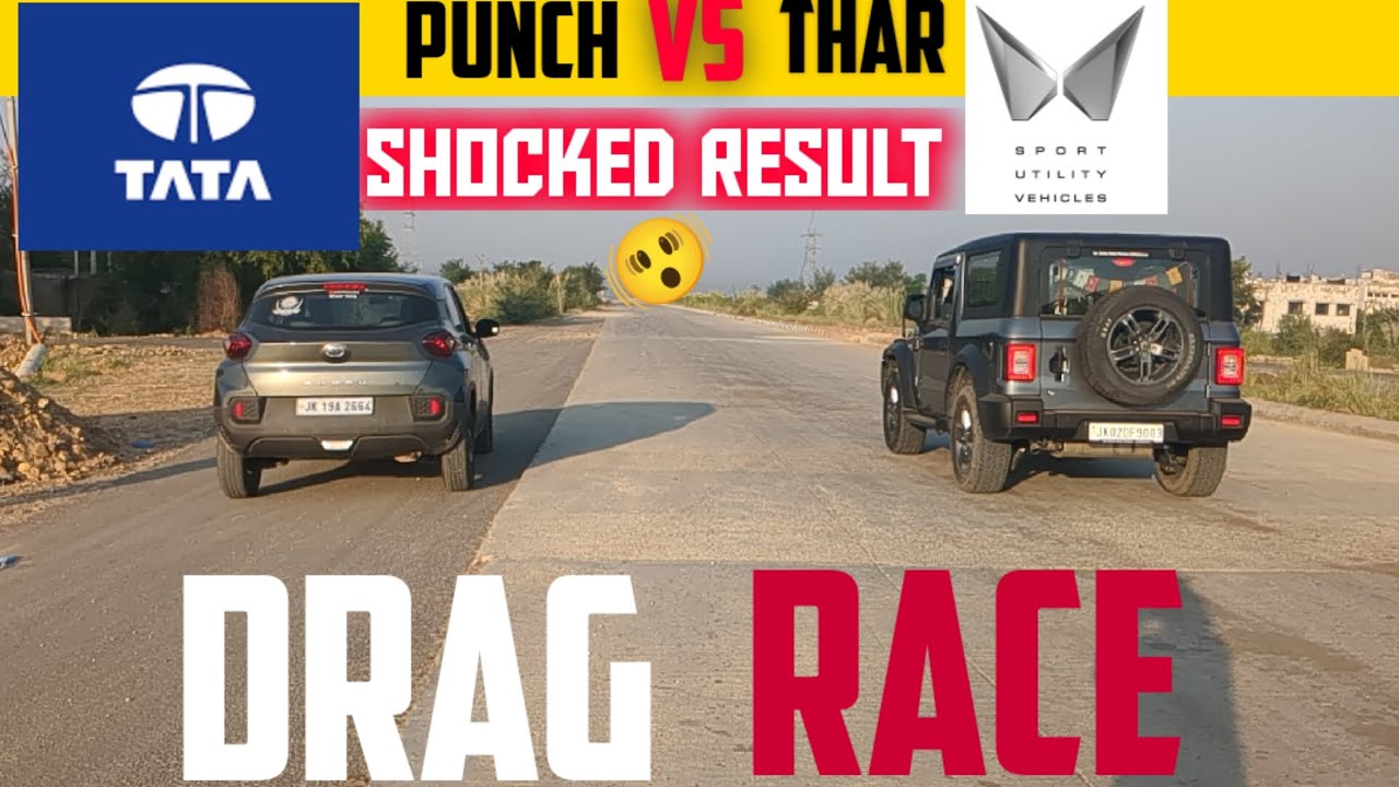 Thar vs Tata punch drag race I Shocked Result😮
