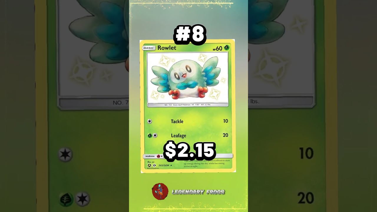 Top 10 Rowlet Cards #shorts #pokemoncards #rowlet #top10 #pokemon