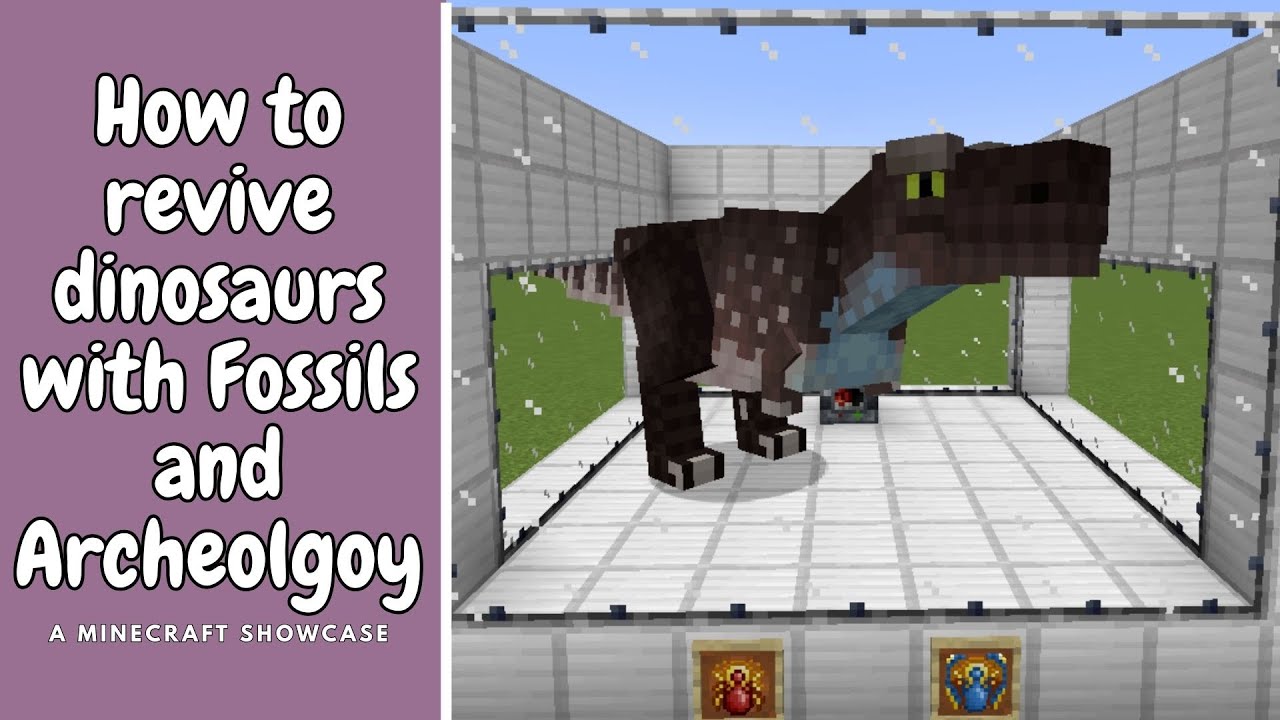 How to revive Dinosaurs in Minecraft using Fossils and Archeology [1.18.2-1.20.1]