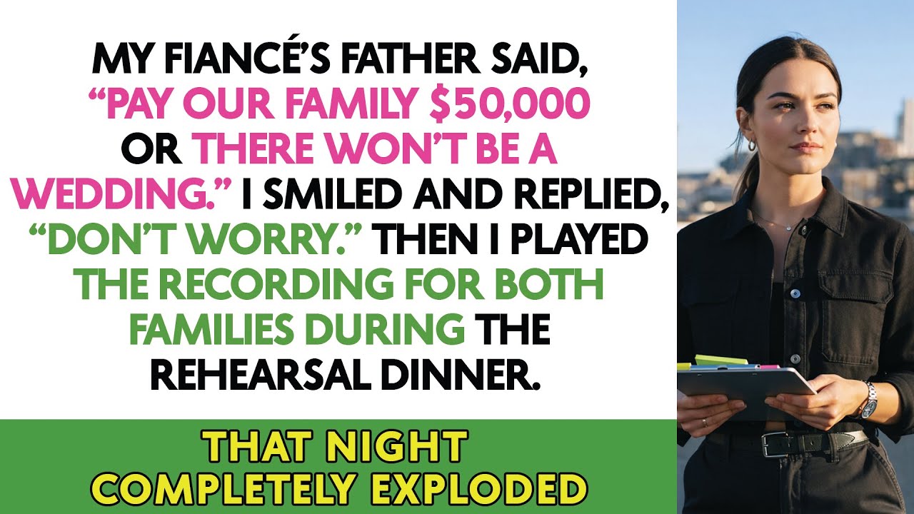 My Fiancé’s Father Said, “Pay Our Family $50,000 Or There Won’t Be A Wedding.” I Smiled And Replied