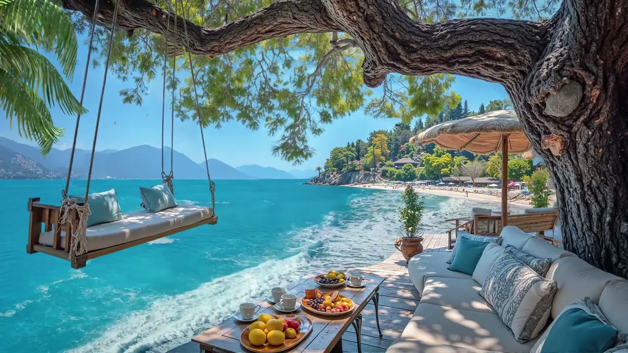 Oceanfront Coffee Lounge | Chill Bossa Nova Jazz for Focus, Relaxation & Beach Day Mood