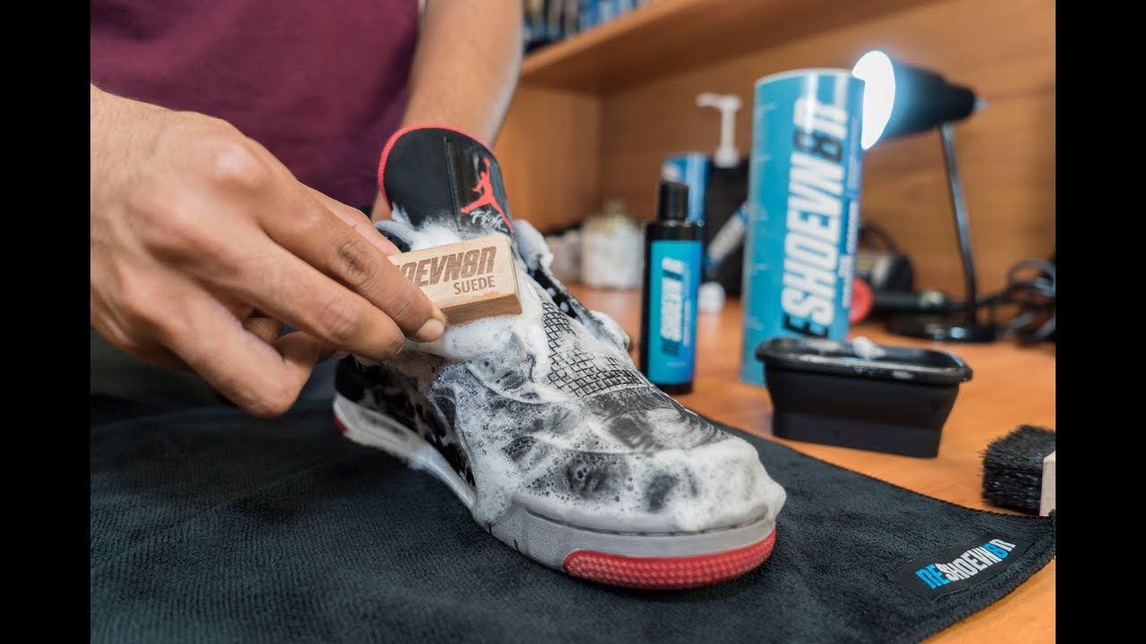 Restorations with Vick - Air Jordan Bred 4 Deep Cleaning and Midsole Repaint
