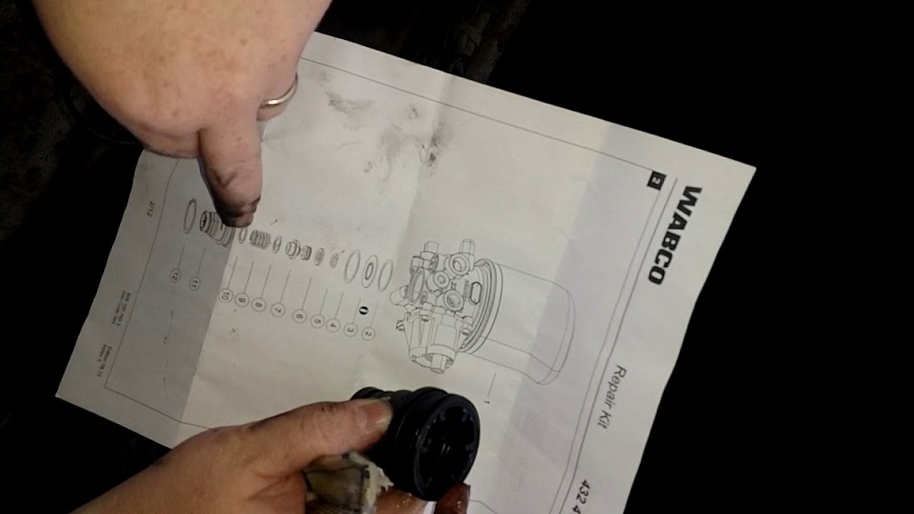 2012 VOLVO D13 AIR LEAK REPAIR, PURGE VALVE REPLACEMENT.
