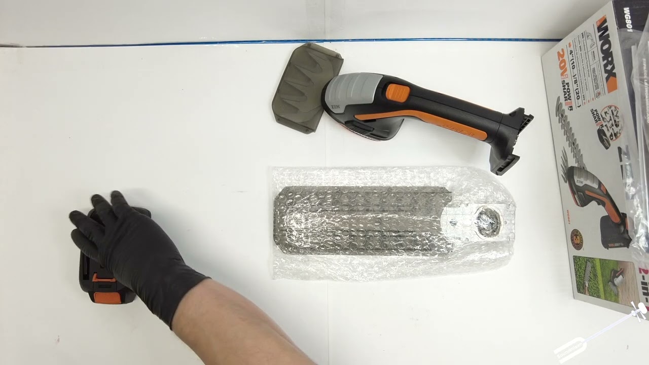 Worx WG801 20V Shrubber Hedge Trimmer & Shears Unboxing