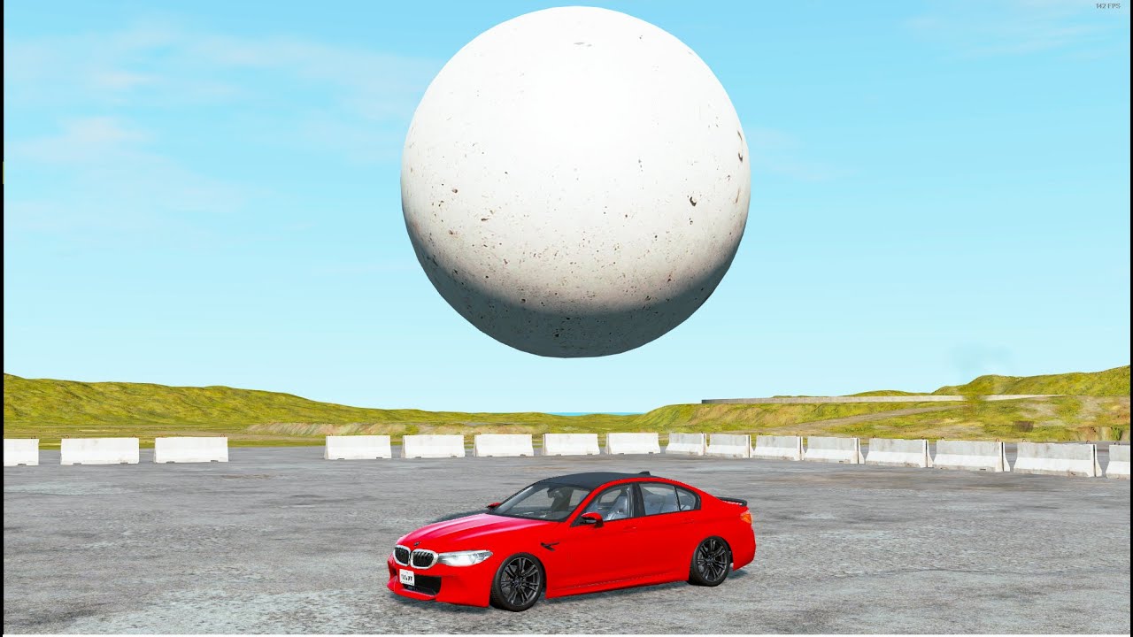 1000 Ton Ball vs Cars #1 &ndash; BeamNG.Drive