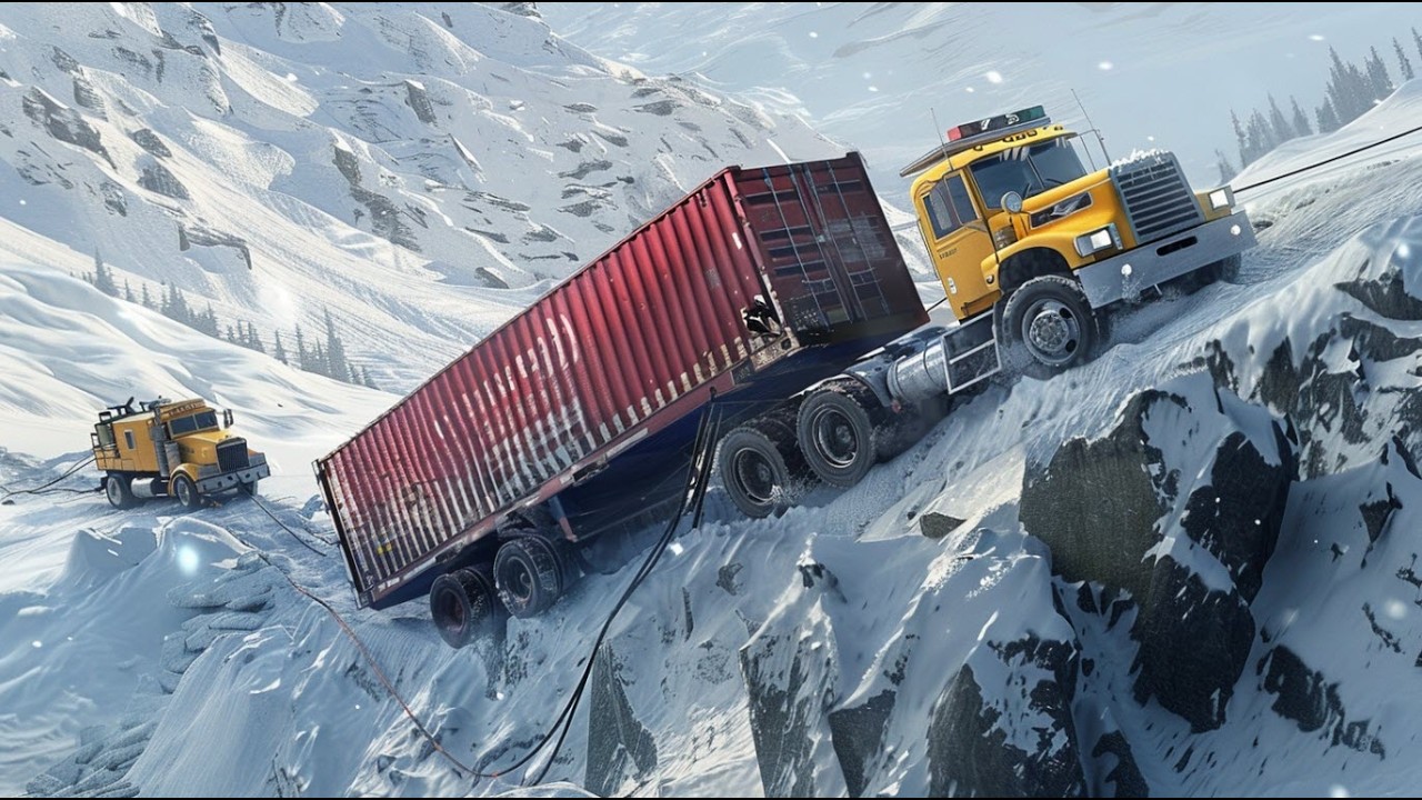 Extreme Truck Recoveries in Russia’s Harsh Winter – Tow Trucks Battle Ice, Snow, and Mud