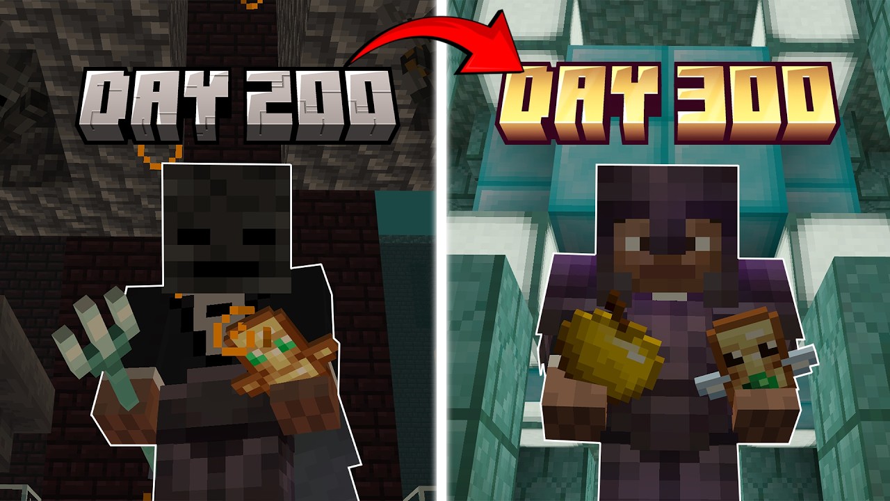 Surviving 300 Days in Minecraft Bedrock Hardcore