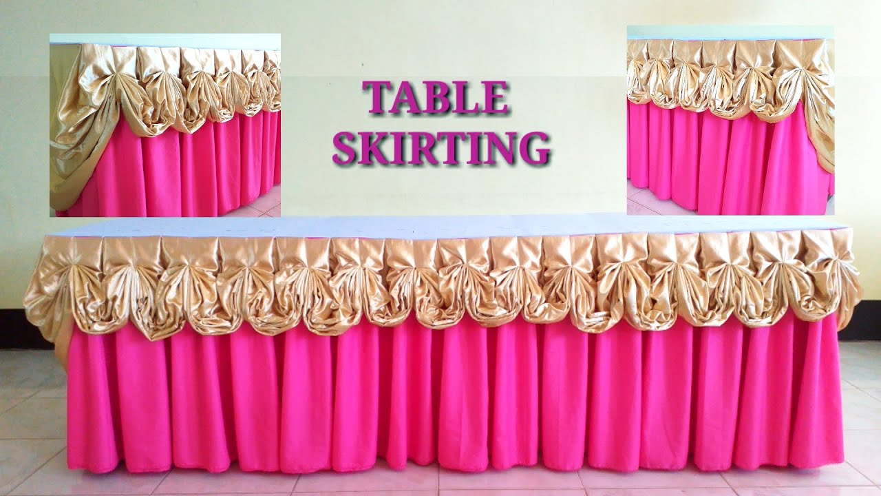 Box pleat with Butterfly Design | Double Combination | Table Skirting
