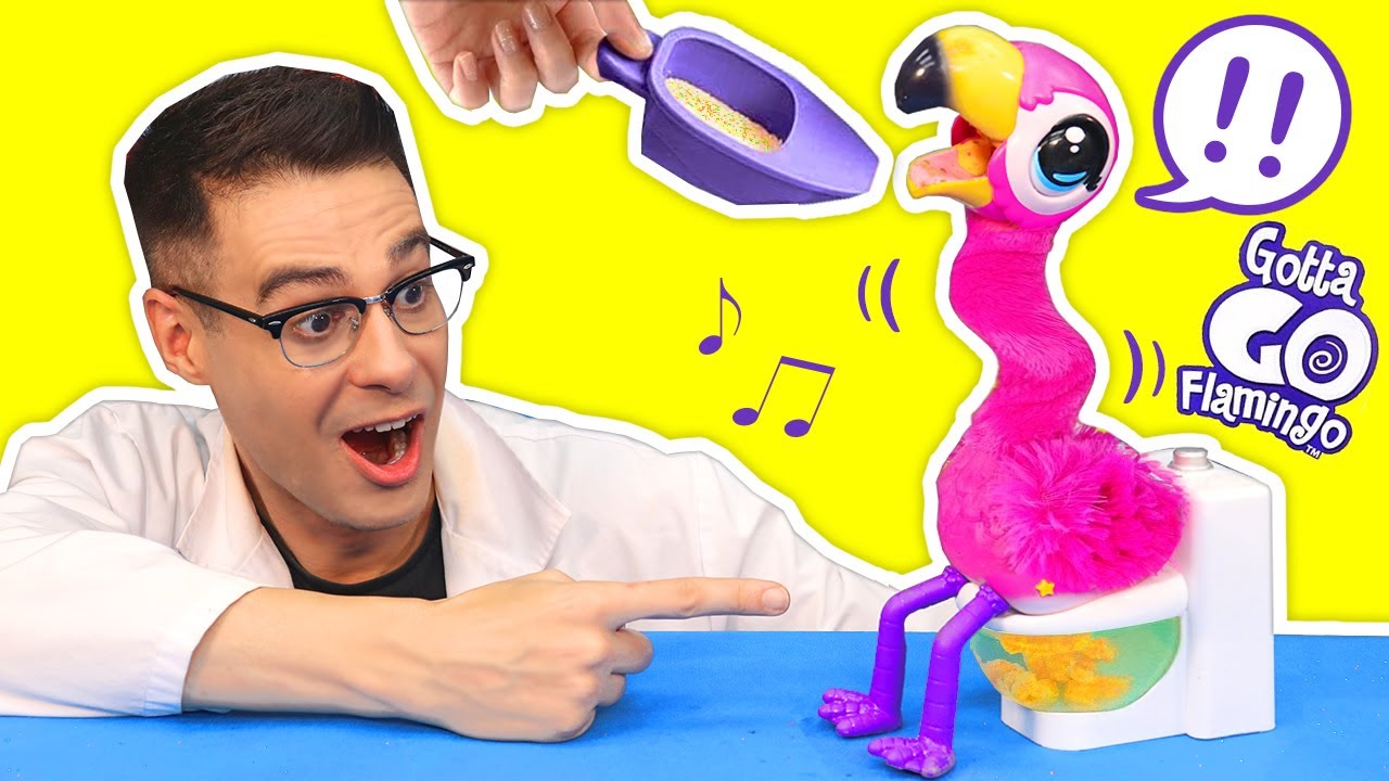 EL FLAMENCO QUE HACE CAQUITA MÁGICA ¿Funciona? | JUGUETE Gotta Go Flamingo | Curiosidades con Mike