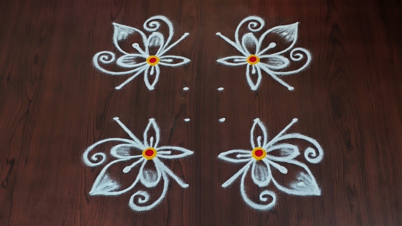 6×6dots easy rangoli|daily muggulu|thipkyanchi,festival rangoli|traditional rangoli#Rang kaa Rangoli