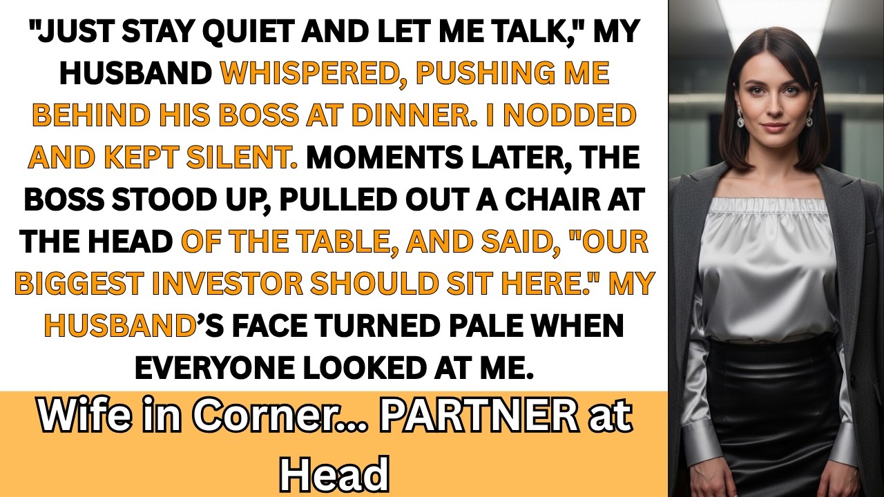 My Husband Hid Me Behind His Boss. The Boss Asked Me To Sit At The Head