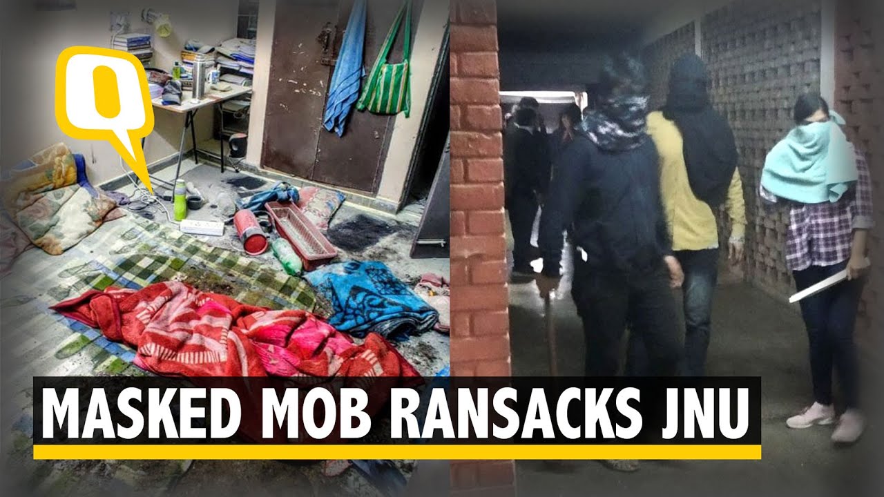 Masked Mob Brutally Attacks Students in JNU, Vandalises University | The Quint
