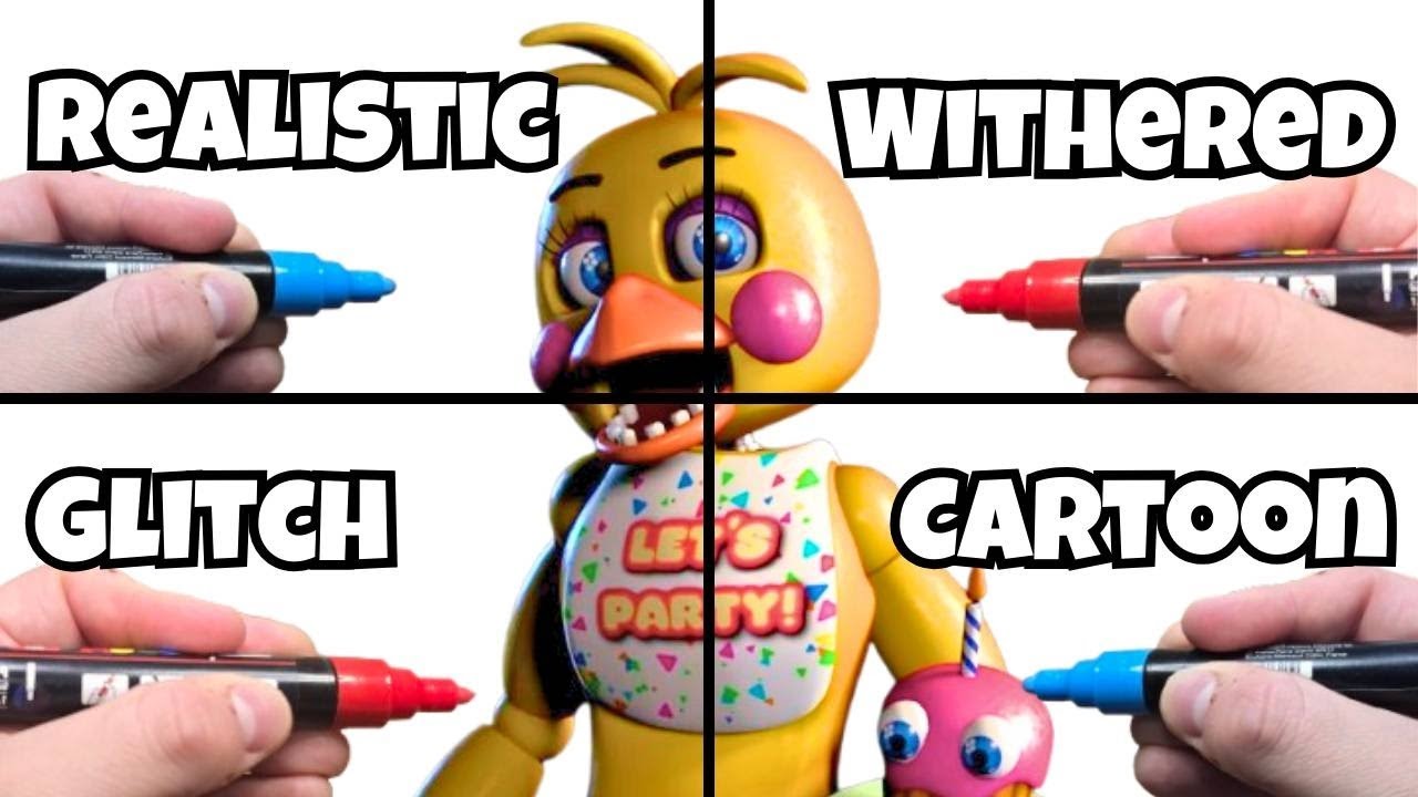 Рисование Той Чики — FNAF — 4 потрясающих стиля!