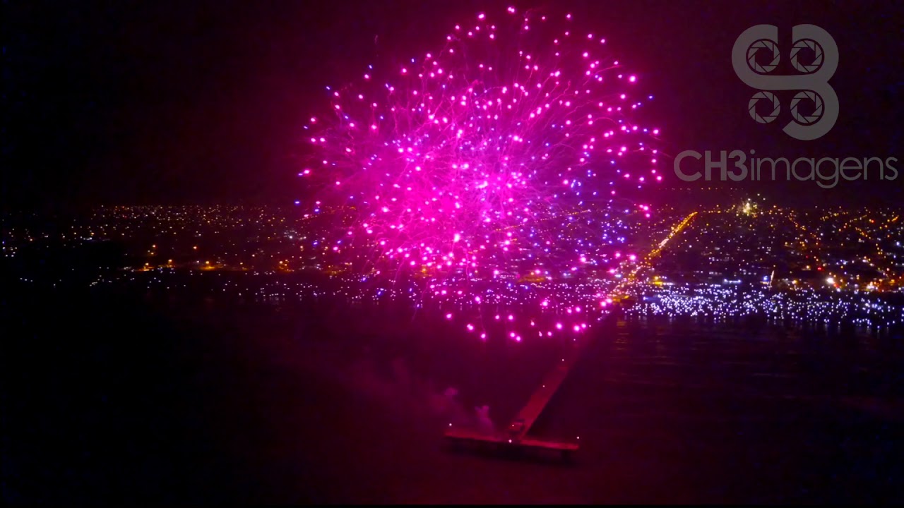 Queima de fogos em Tramandai . feliz 2019