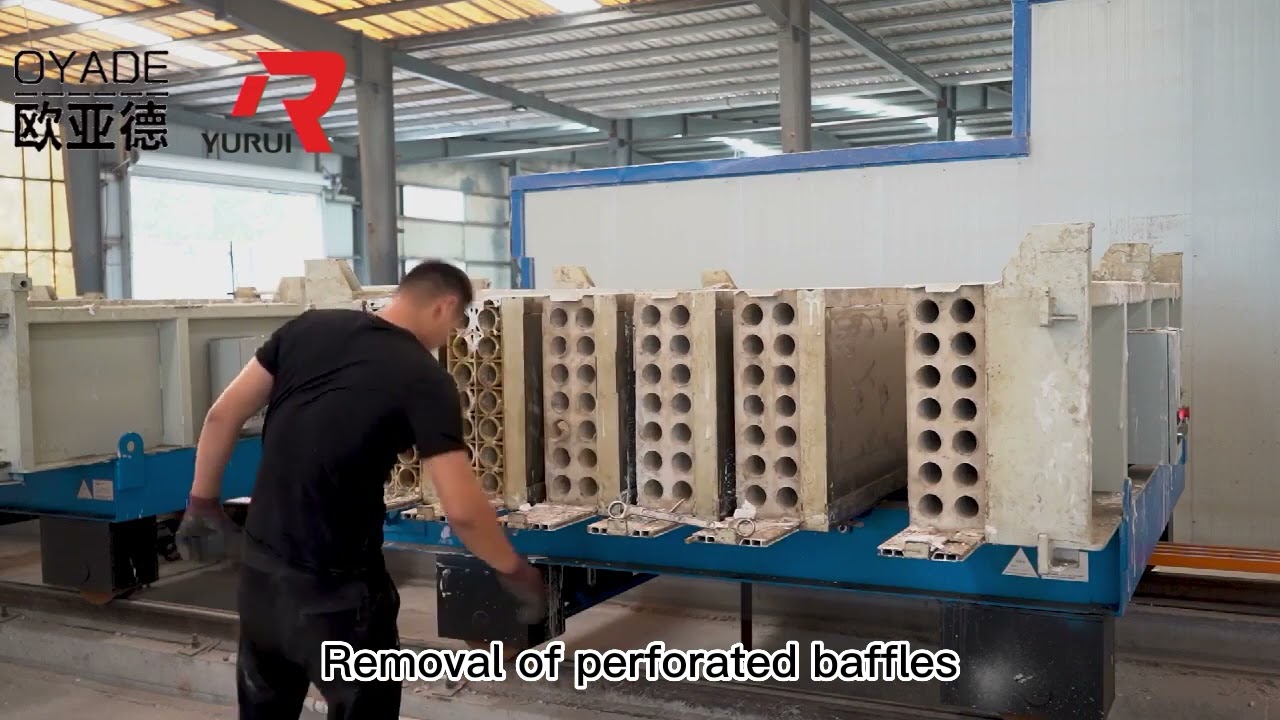 hollow core cement wall panel production process MGO Powder and gypsum powder can be used