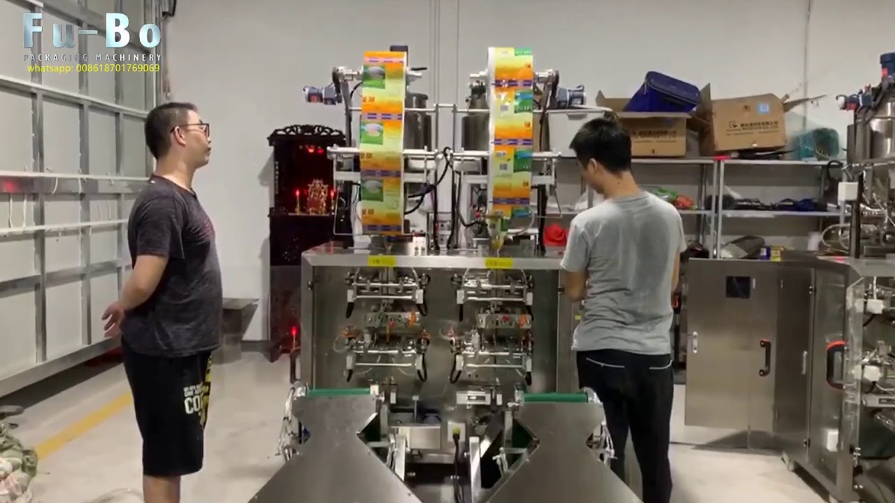 4 sides sealing pouch liquid packing machine