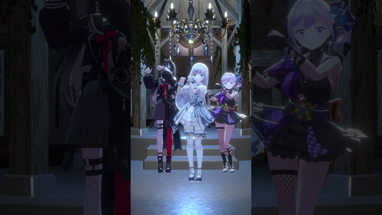 【 ねおてこるり 】Bling-Bang-Bang-Born  #踊ってみた【CV.ねおちゃん、七原帝子、朝ノ瑠璃】 #BBBBダンス  #shorts  #マッシュル #creepynuts